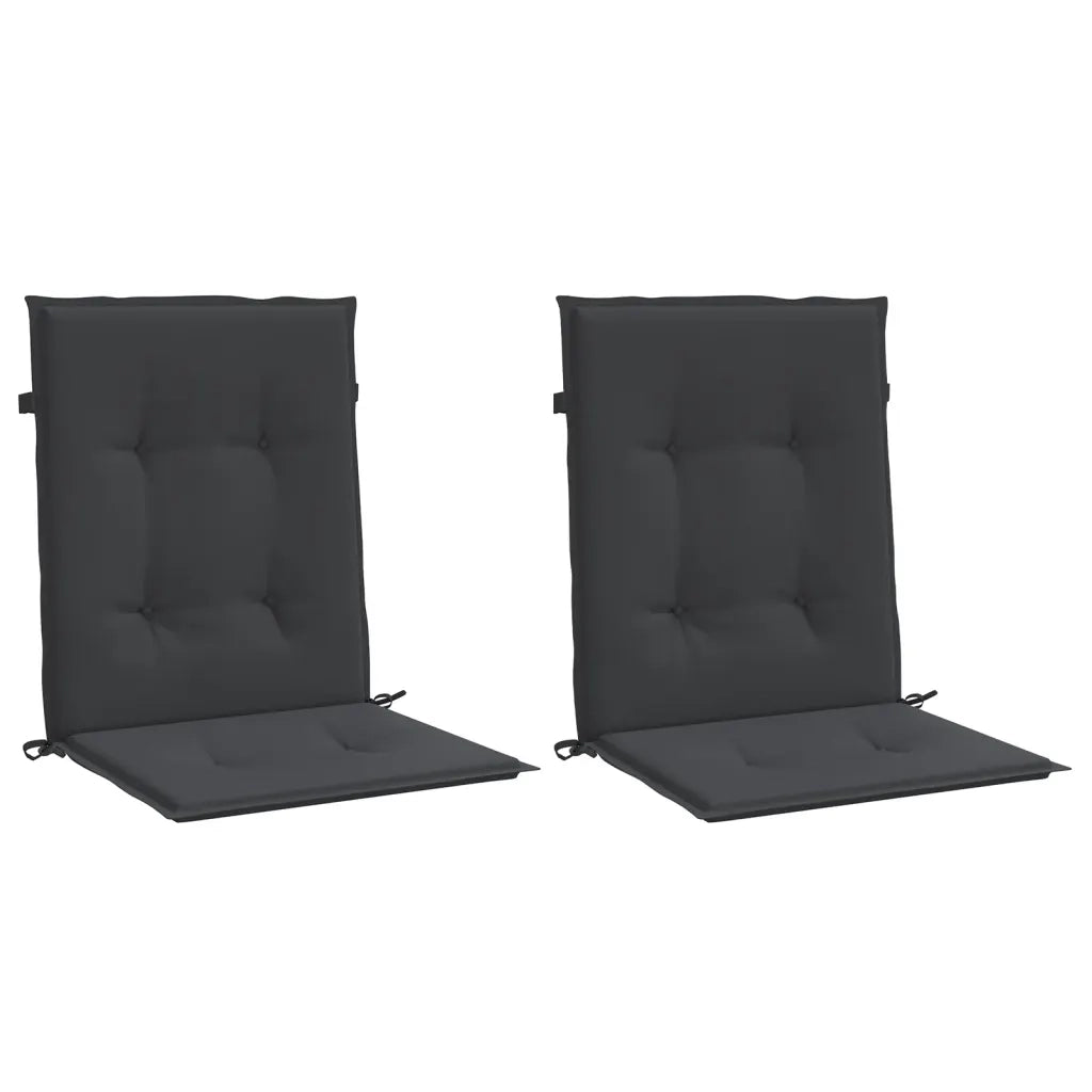 Cuscini per Sedie da Giardino 2 pz Neri 100x50x3 cm cod mxl 54796