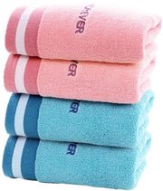 Set di Asciugamani in Cotone - 4 Pezzi - 34x74 cm - Respiranti - Soffici - Duraturi - Senza Piume - Sicuri per la Famiglia - Asciugamani da Bagno
