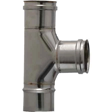 RACCORDO A T 90  ° PER CANNE FUMARIE MFF M/F/F  EE ? 80 mm