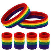 Set di Bende per Sudore 6 Pezzi - Benda per la Testa/Benda per Sudore - Benda per Sudore Assorbente/Benda di Cotone Sovracciglia - Accessorio Sportivo - Per Uomini/Donne - Bende Sportive