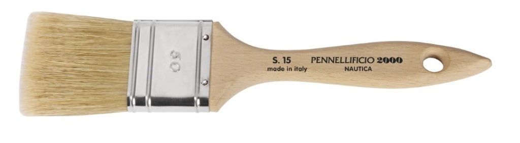 Pennellessa Manico Legno Grezzo 60 Solvente Set 5 Pezzi - Pennellificio 2000