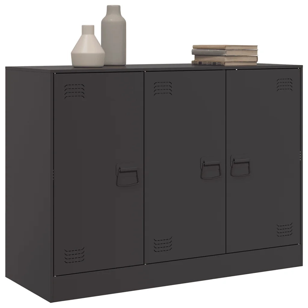 Credenza Nera 99x39x73 cm in Acciaio