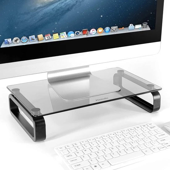 Stand per Monitor con Vano per Laptop e TV - Spaziale e Ergonomico