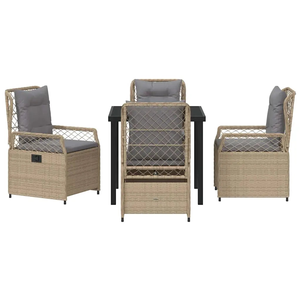 Set da Pranzo per Giardino 5 pcs Beige e Grigio Chiaro 3381003