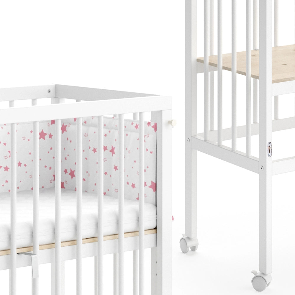 Vitalispa Lettino da attaccare al letto Bianco 94 x 90 cm 2 guide laterali