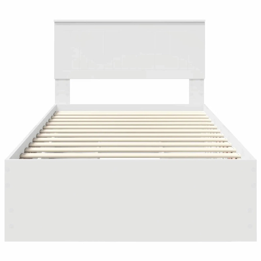 Struttura del letto Bianco 100 x 200 cm Legno Ingegnerizzato