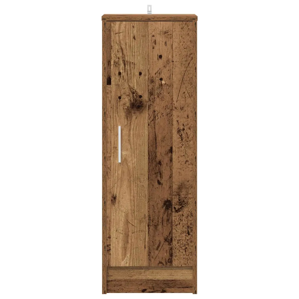 Scarpiera 32 x 35 x 92 cm ampio vano contenitore con anta stile moderno legno di rovere ingegnerizzato realizzata artigianalmente 02_0050920