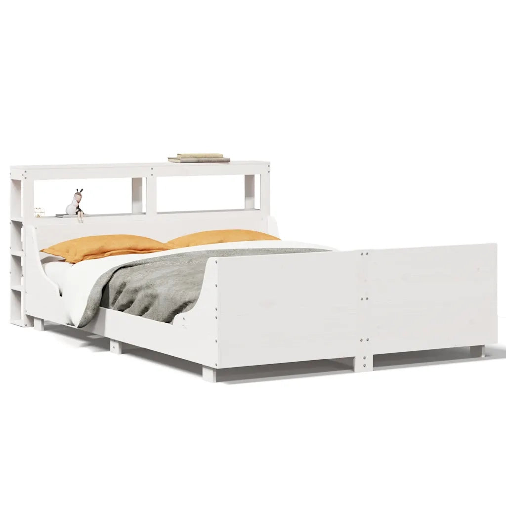 vidaXL Letto senza Materasso Bianco 140x190 cm Legno Massello di Pino