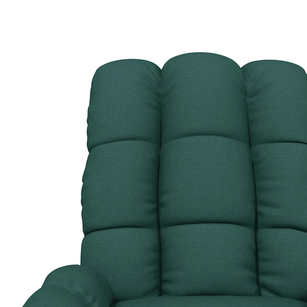 Poltrona Massaggiante Verde Scuro in Tessuto 289812