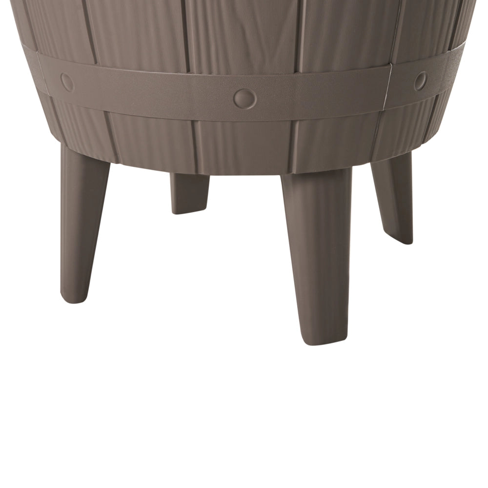 Garden Cool Bar Taupe Polipropilene Refrigeratore da incasso Meccanismo di regolazione dell'altezza Piano da tavolo ⌀ 48 cm Taupe