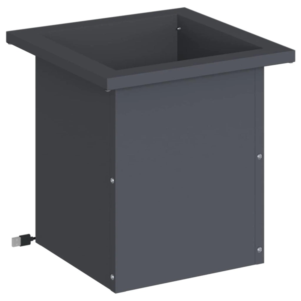 Fioriera da giardino con LED Antracite 30 x 30 x 30 cm Acciaio 8008060