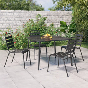 Set da Pranzo da Giardino 5 pz in Acciaio Antracite 3187989