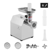 Tritacarne in acciaio inox con funzione reverse capacità 70 kg/h potenza 600 watt 14_0001956