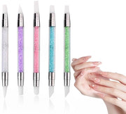 Set di Pennelli a Spazzola in Silicone - 5 pezzi - Attrezzatura per Capelli Professionale - Materiale di Alta Qualità - Forme Speciali - Facile da Pulire - Pennelli per Capelli