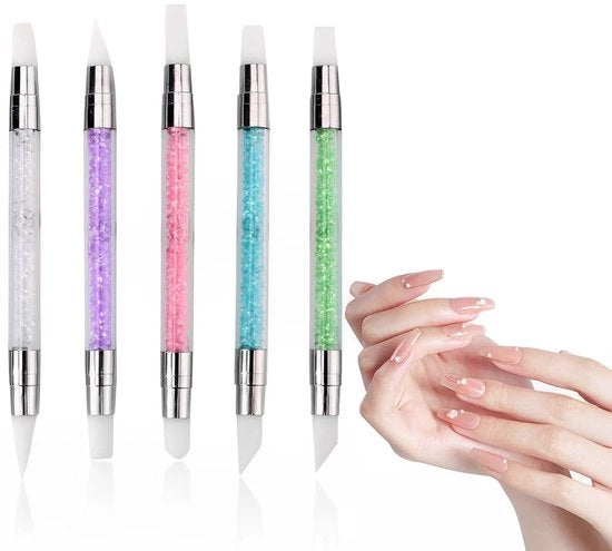 Set di Pennelli a Spazzola in Silicone - 5 pezzi - Attrezzatura per Capelli Professionale - Materiale di Alta Qualità - Forme Speciali - Facile da Pulire - Pennelli per Capelli