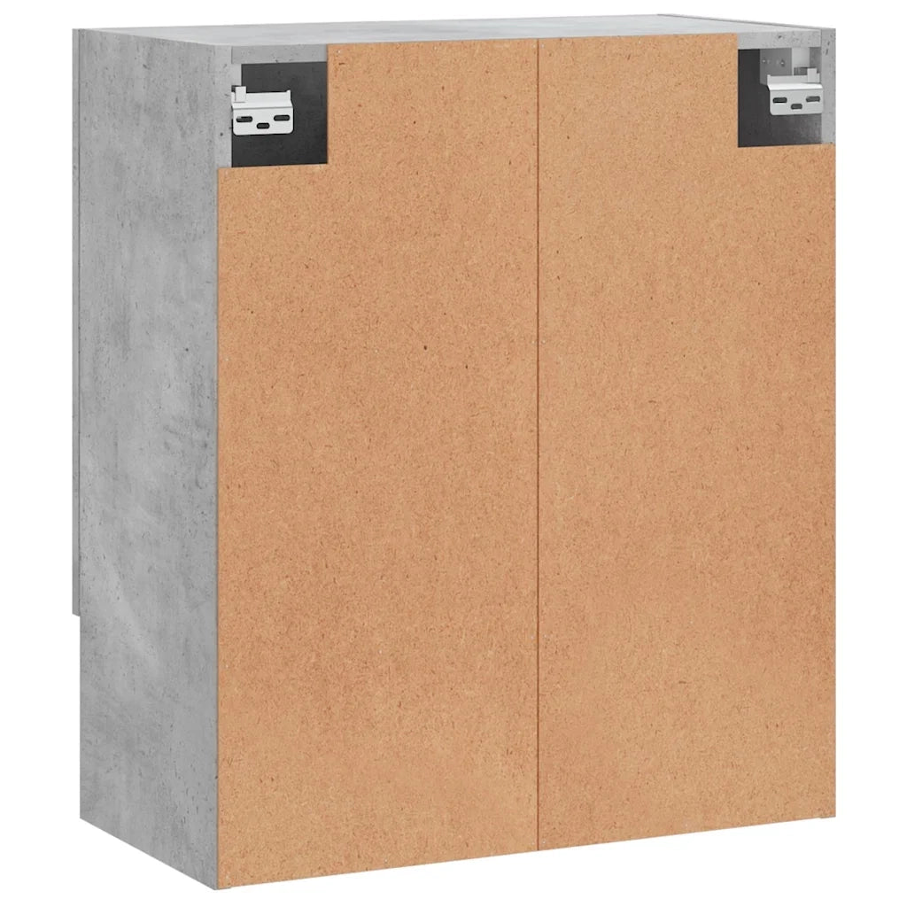 Armadietto a Muro | Mobile a Parete Grigio Cemento 60x31x70 cm Legno Multistrato