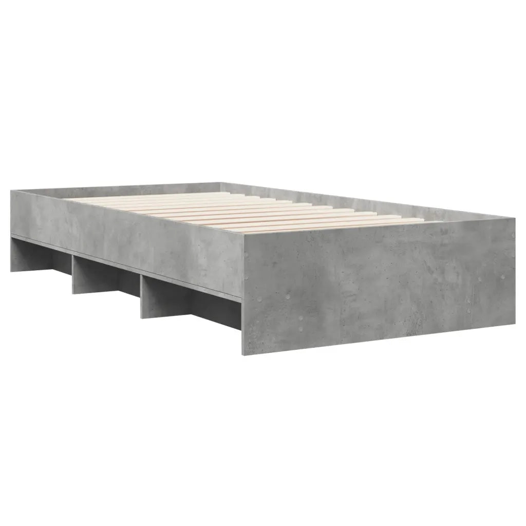 Giroletto-Struttura Letto Grigio Cemento 100x200 cm in Legno Multistrato 399195