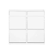 Scarpiera salvaspazio Slim Portascarpe regolabili con cassetti Bianco 98x19x95cm FSR169-W