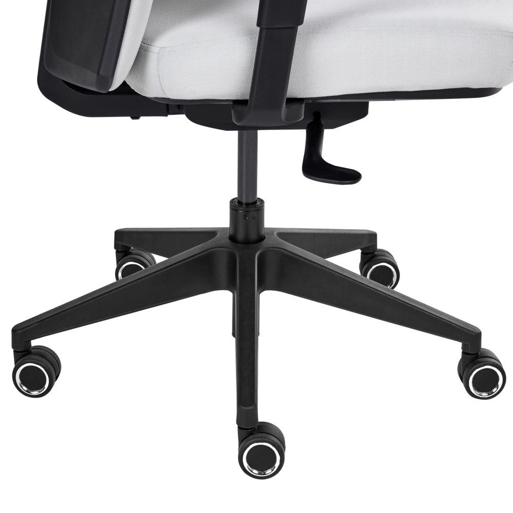 Sedia da ufficio ergonomica con schienale regolabile, seduta scorrevole, braccioli regolabili e supporto lombare grigio