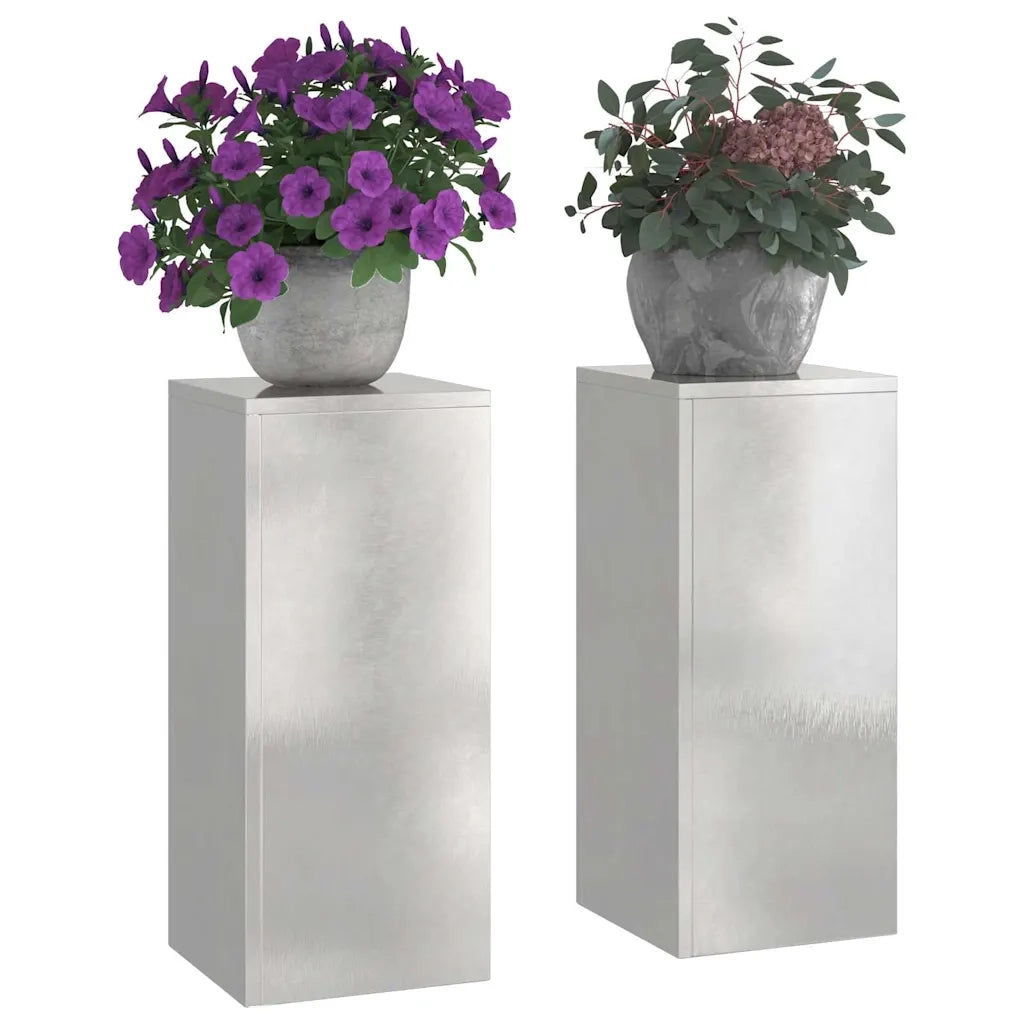 Supporto per piante | Sostegno per piante 2 pz Argento 24 x 24 x 55 cm