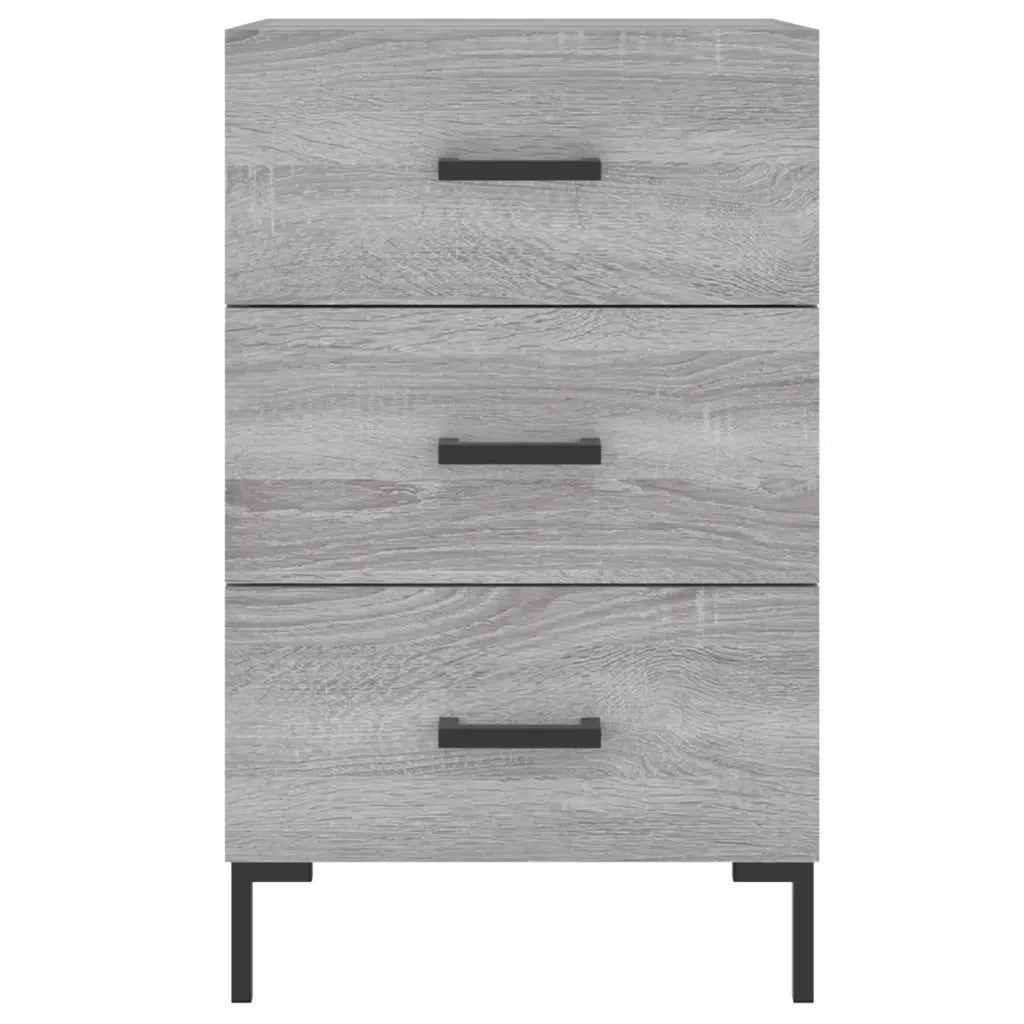 Comodino-Tavolino da notte Grigio Sonoma 40x40x66 cm in Legno Multistrato 487819