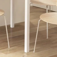 Tavolo da Pranzo Estensibile Tavolo da Cucina Design Moderno con Ampia Superficie 6 Persone Struttura in Acciaio Marrone Scuro