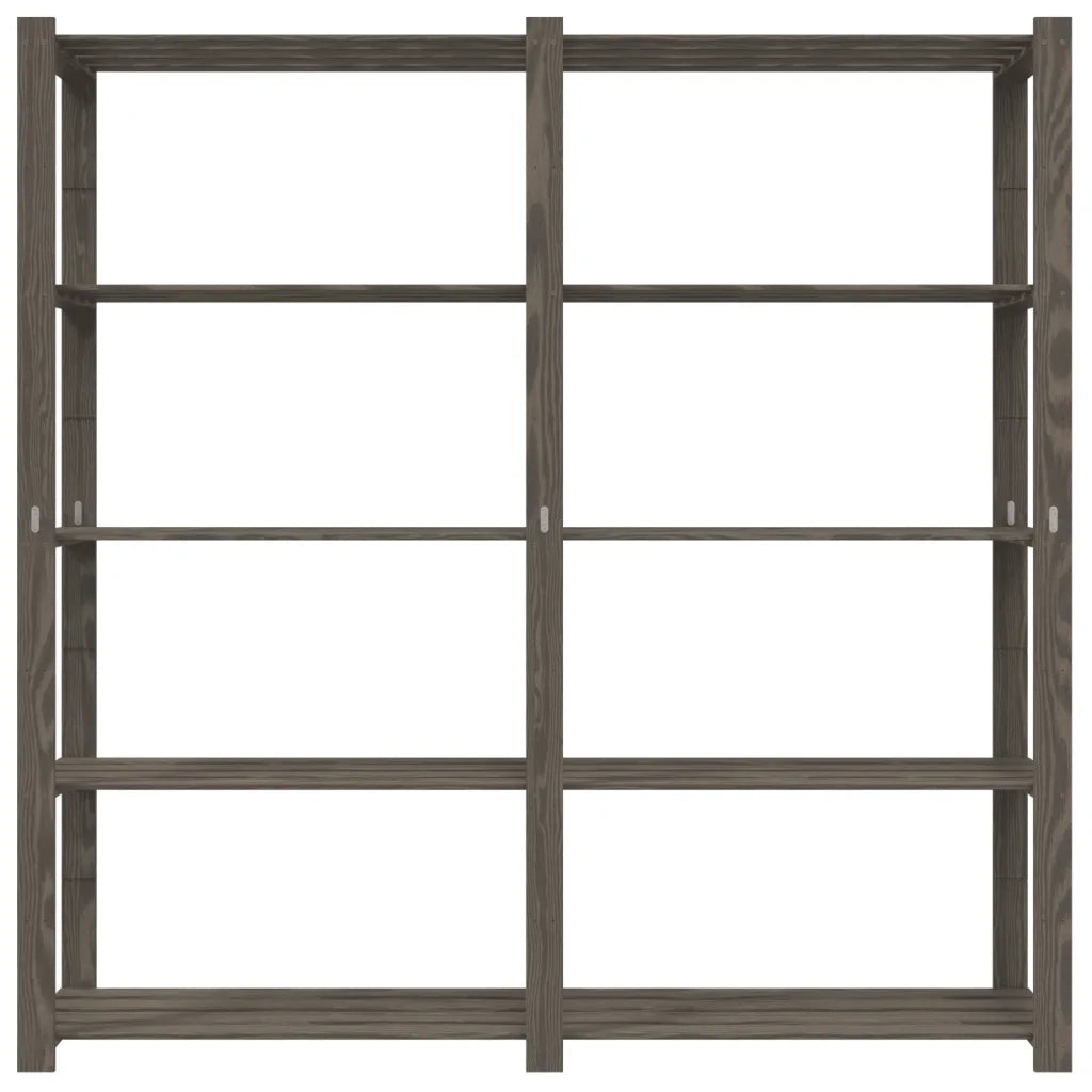 Scaffale a 5 Livelli Grigio 170x38x170 cm in Legno di Pino CFW9025410