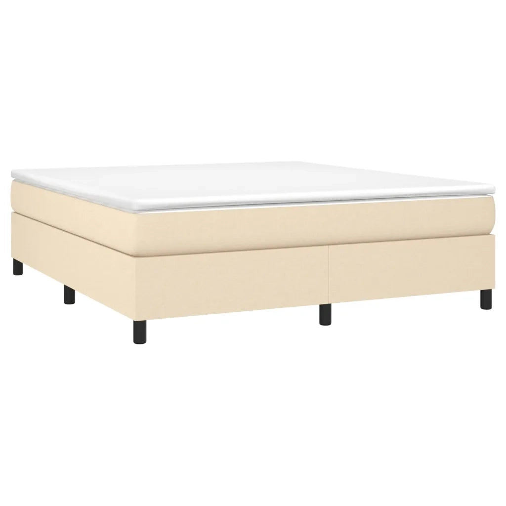 Letto matrimoniale | Letto per adulti | Struttura Letto a Rete a Molle Crema 160x200 cm in Tessuto