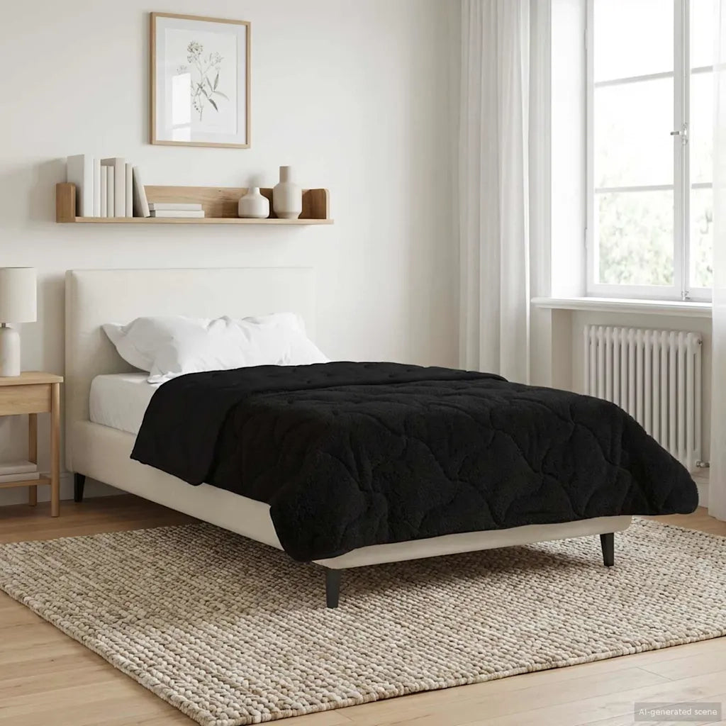 Piumone Completo Annuale Trapuntato Nero 140 x 220 cm