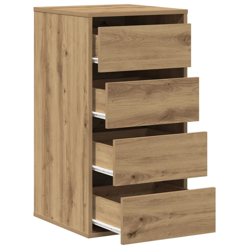 Cassettiera Angolare Rovere Artigianale 40x41x76cm Multistrato 852869