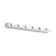 Applique Moderna Prive' Metallo Cromo 6 Luci E14