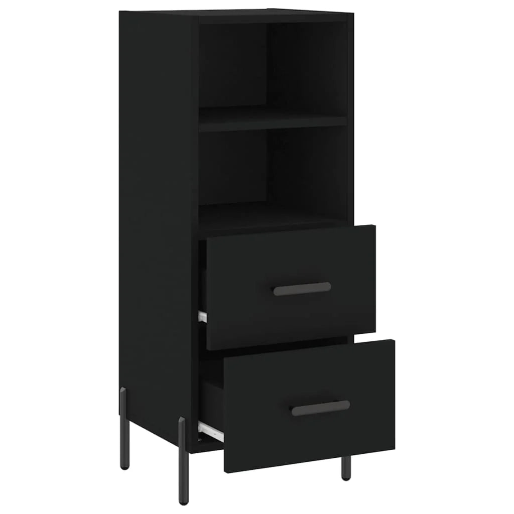 Buffet credenza cassettiera mobiletto mobile contenitore organizer per cucina soggiorno salotto 34,5 x 34 x 90 cm legno ingegnerizzato nero 02_0035909