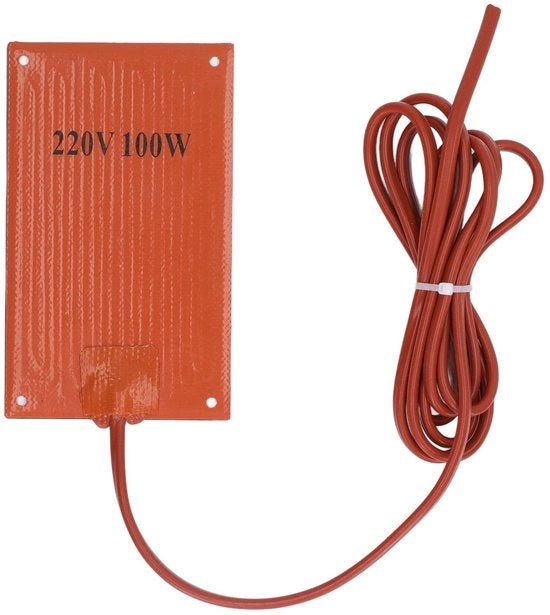 Pavimento di riscaldamento in gomma silicone - 100W per schede di controllo - 90x150mm - Regolazione di temperatura - Adatto per elettronica