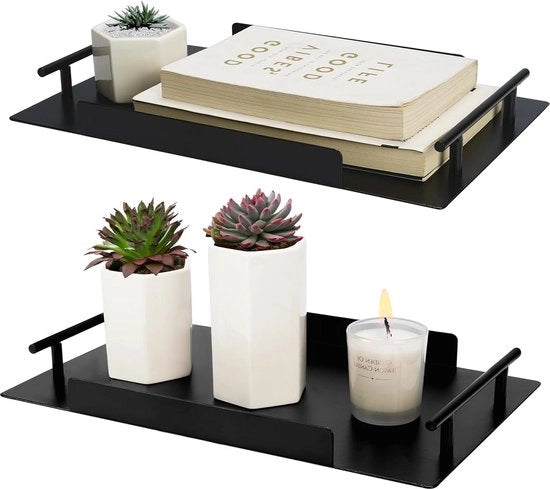 Organizzatori di Contenitore per Vanità da Bagno - Ripiani Decorativi per Stoccaggio di Cosmetici, Sapone, Candele, Gioielli - Pacchetto da 2 - 20 x 33cm/8 x 13 Pollici