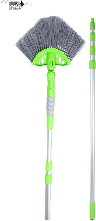 Aspirapolvere per angoli - manico telescopico in alluminio regolabile - setaccio - cuscino per tubi - setole in plastica