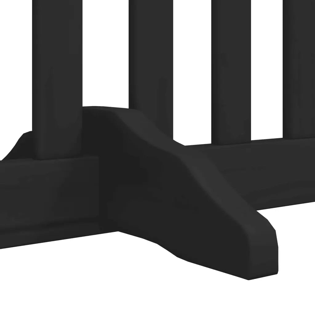 Cancello per Cani Porta Pieghevole Nero 4 Pannelli 320cm Pioppo CFW1448382