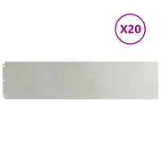 Bordure per Prato 20 pz 25x103 cm Acciaio Inossidabile CFW6866501