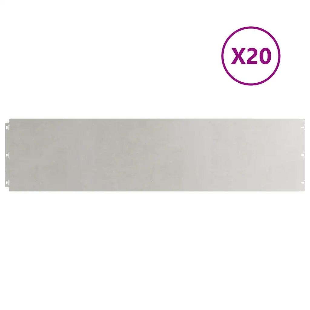 Bordure per Prato 20 pz 25x103 cm Acciaio Inossidabile CFW6866501