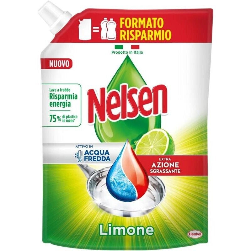 NELSEN RICARICA DETERSIVO PIATTI IN FORMATO DA 1,65LT AL LIMONE