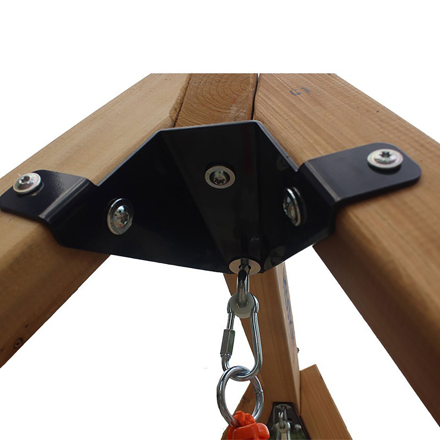 Altalena Singola per Bambini in Legno Massello FSC Arancione