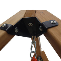 Altalena Singola per Bambini in Legno Massello FSC Arancione