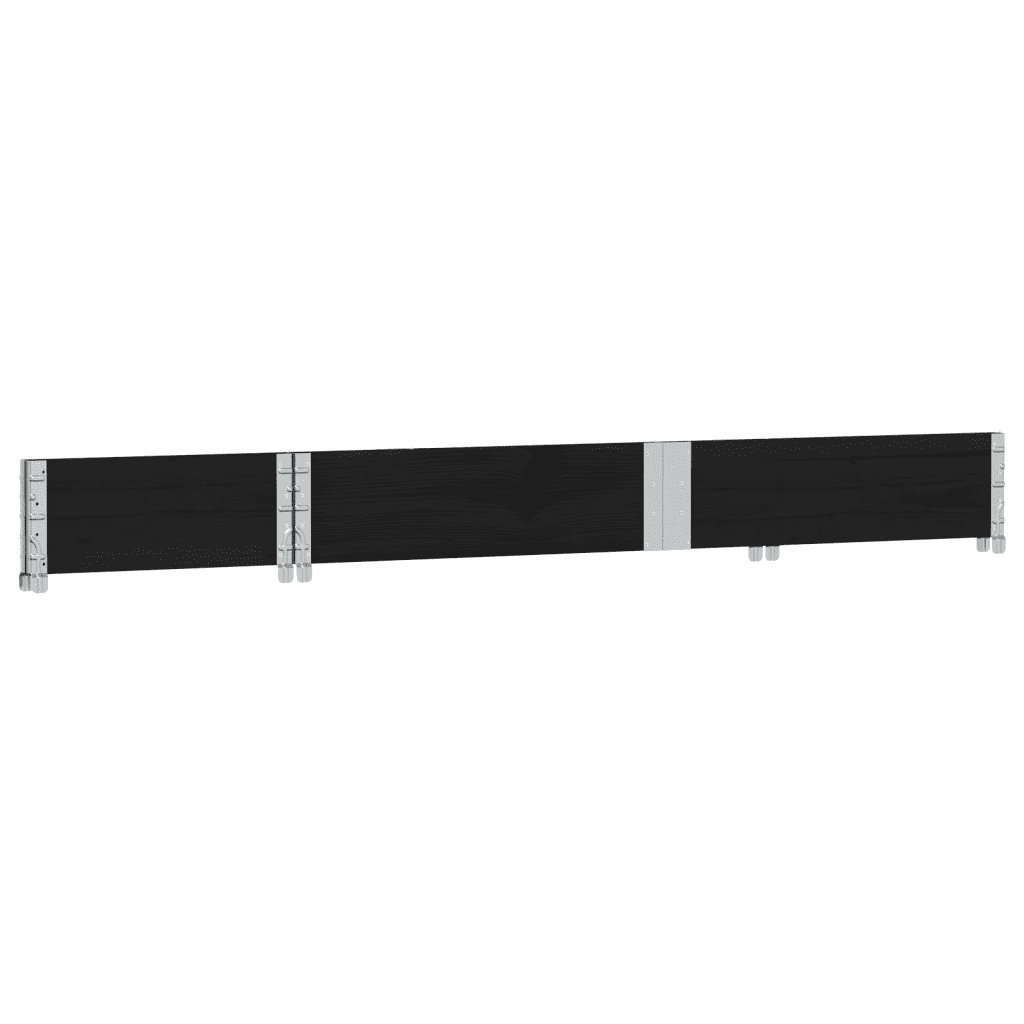 vidaXL Fioriera da Giardino Nera 150x50 cm in Legno Massello di Pino