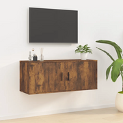 Mobile Porta TV a Parete rovere fumo 100x34,5x40 cm 816637