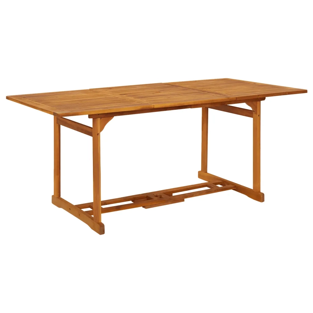 Set da Pranzo da Giardino 9pz 180x90x75cm Legno Massello Acacia