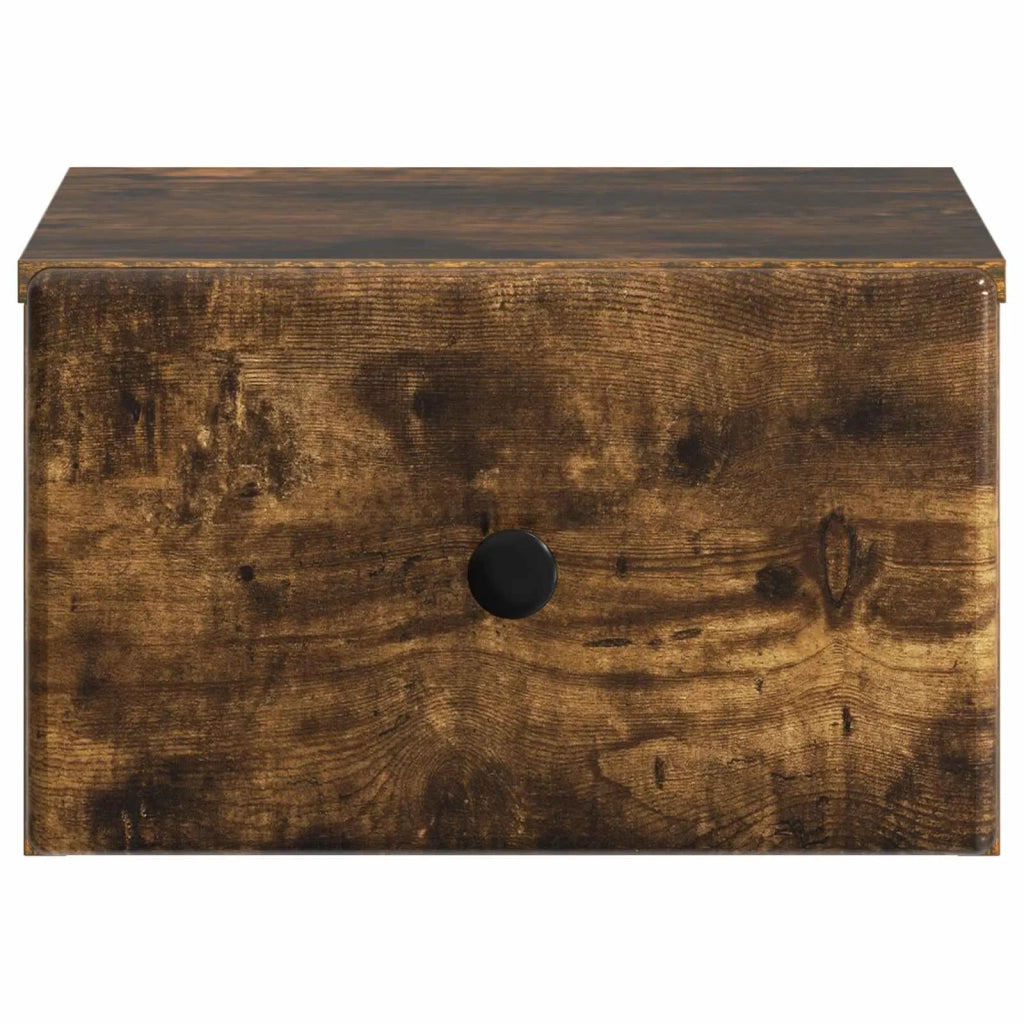 Mobiletto da notte a muro Rovere Fumo 34,5 x 33 x 20 cm 899115