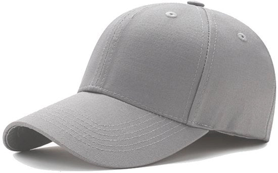 Pet da baseball strutturato con chiusura regolabile - Pet da prestazione per attività all'aperto e bordo personalizzabile - grigio