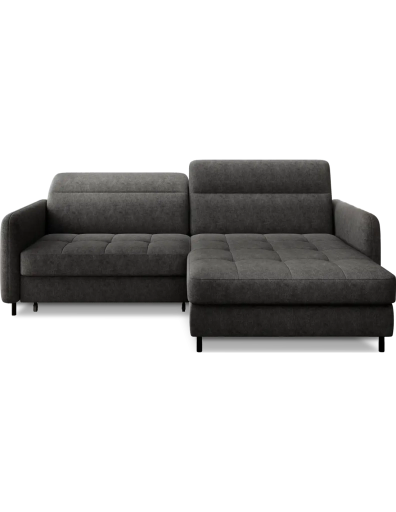 Divano ad angolo collezione GOUMSI colore Grigio scuro melange