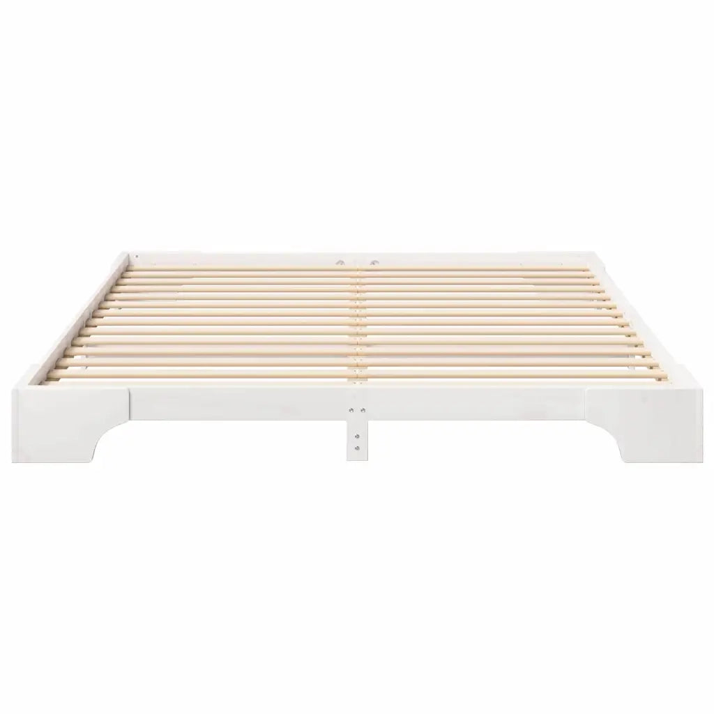 Struttura del letto Bianco 200 x 220 cm Pino massello 872930