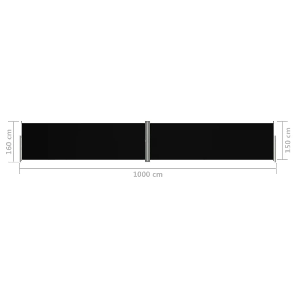 Tendalino laterale retrattile 160 x 1000 cm nero 02_0007438