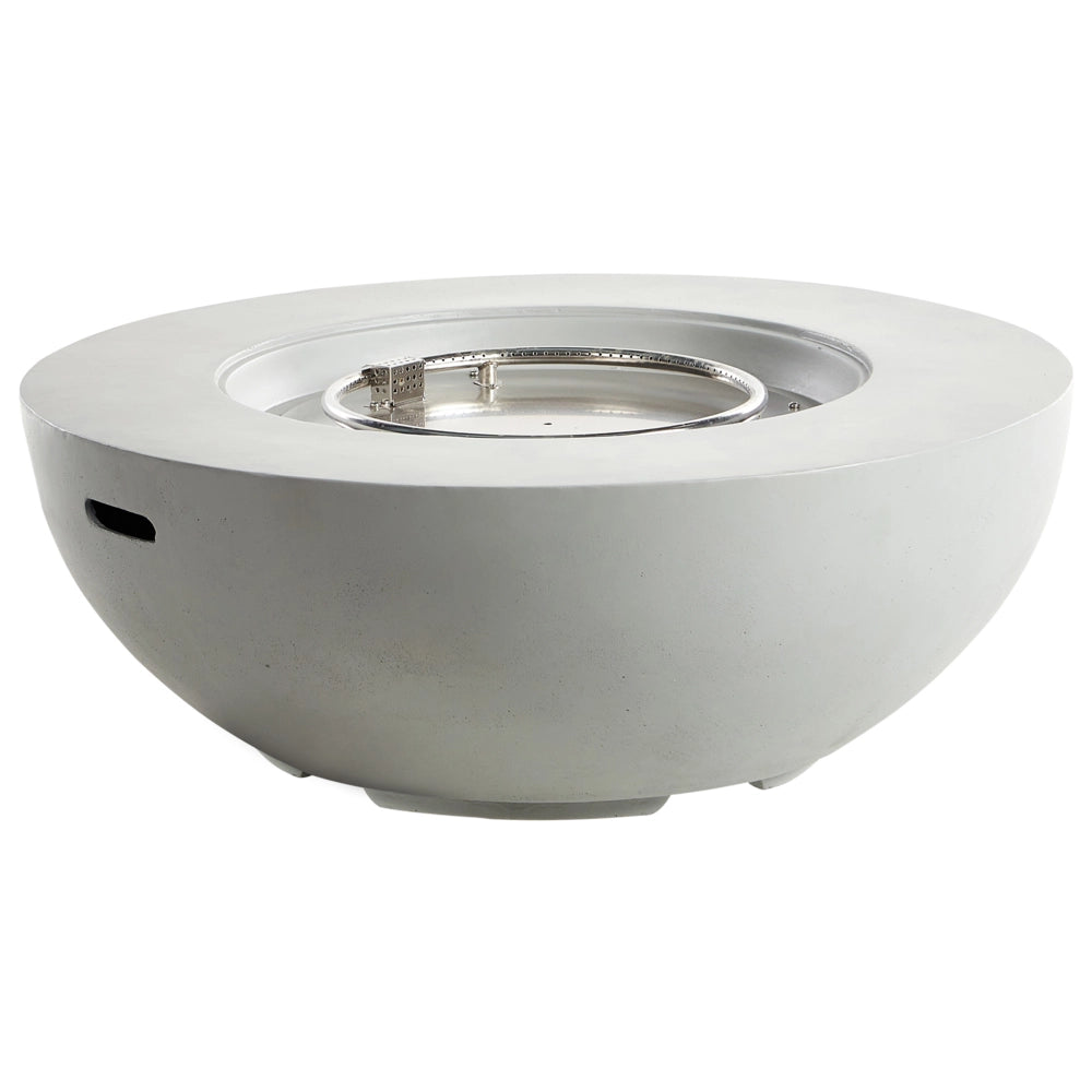 Focolare grigio chiaro 108 x 40 cm GRC Riscaldatore per patio rotondo Accessorio per giardino e patio